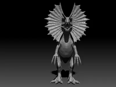 Dinosaur Dilophhosaurus Sculpt Project 3D model