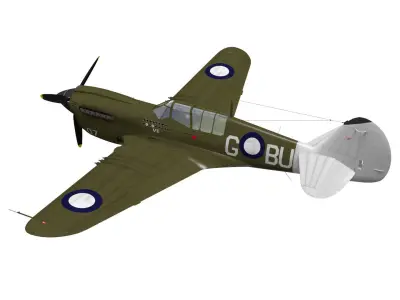 Curtiss P-40N Warhawk 3D model