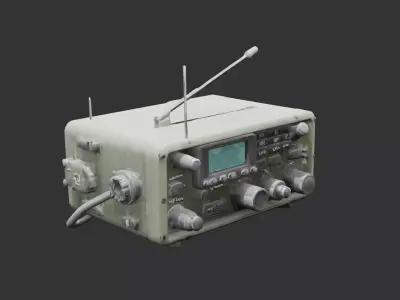 Portable Military Radio Unit Low-poly 3D model