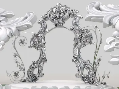 Metaverse Wedding Arch X1 Concept 3D model