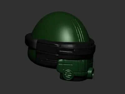 helmet high poly sculpt 3d printable ver 7 3D model 3D model