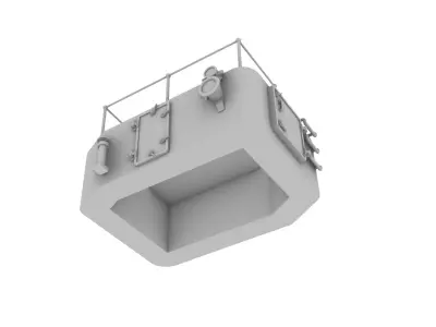 A small superstructure at the bow of Yamato 3D print model