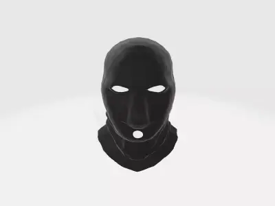 A black ski mask 3D model