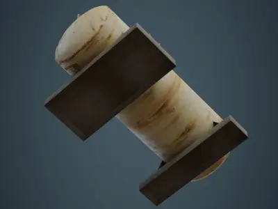 Industrial Gas Tank 4B Low-poly 3D model