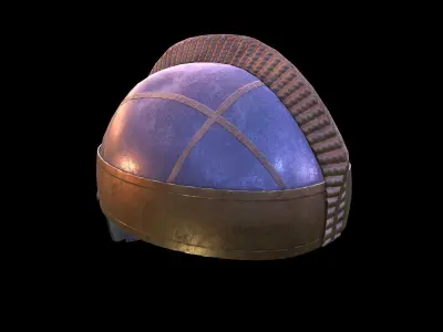 viking helmet Low-poly 3D model 10
