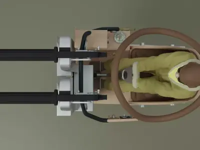 Albatros DV Cockpit 3D model