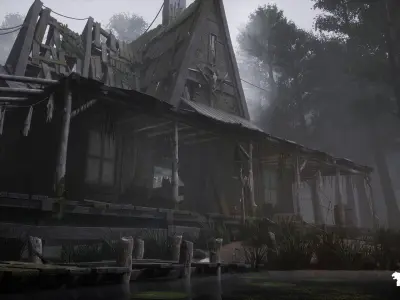 Witch Village Environment Low-poly 3D model