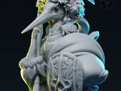 Stork Guardian For help Ukraine stl files for 3D Printing 138mm 3D print model