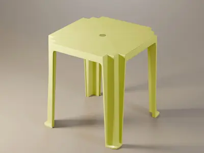 Plastic Table  Low-poly 3D model