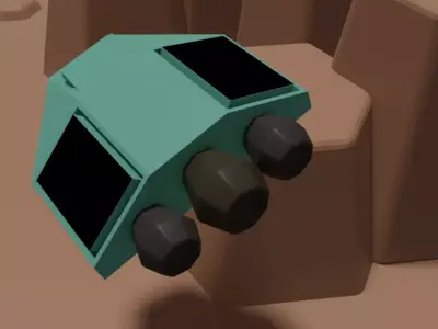 Alien spaceship in Virtual world  Free low-poly 3D model