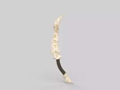 Stylized knife Low-poly 3D model