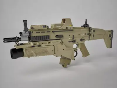 Combat Assault Rifle FN SCAR-H 3D model