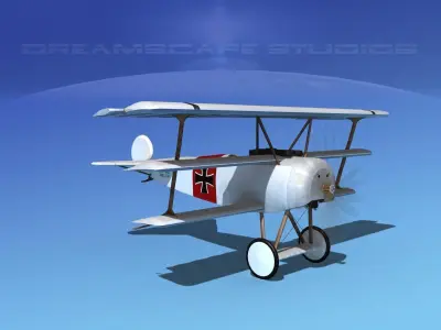 Fokker DR-1 Triplane V13 3D model