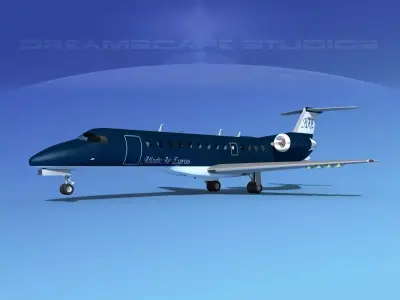 Embraer ERJ-135 Atlantic Air 3D model