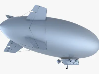 Blimp Airship v 1 3D model