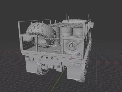 Soviet Ural-4320 MOD A - Heavy Duty 6x6 Truck 3D print model