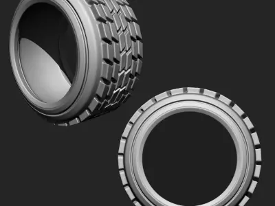 Tyres IMM Obj Brush Pack 10 in One 3D model