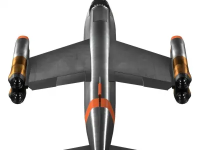 EWR VJ-101 experemental vertical takeoff aircraft Low-poly 3D model