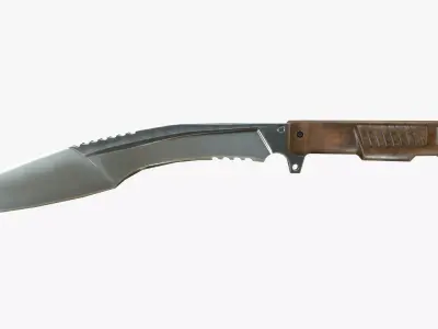 Kukri Knife Low Poly PBR Low-poly 3D model