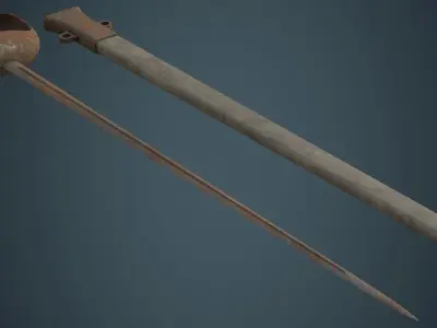 Sabre 2C Low-poly 3D model