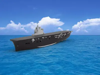 HMS Unicorn aircraft carrier 3D model