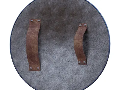 Painted Shield Low-poly 3D model