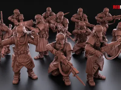 Death squad of the Imperial force Bionic legs 3D print model