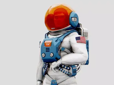 MARS COLONY ASTRONAUT RIGGED 3D model