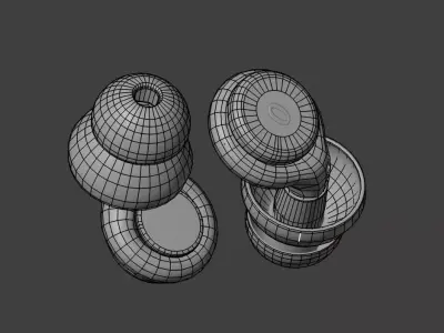 Earplugs 3D Product Model 3D model