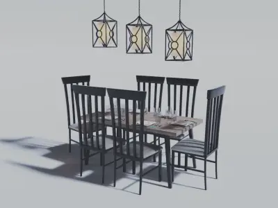 Furniture Kitchen set 1 3D model