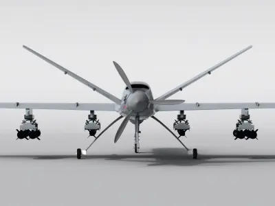 Military Aircraft Drone 3D 3D model
