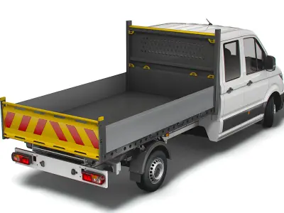 VW Crafter Double Cab Tipper 2021 3D model