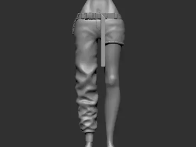 Female Combats Pants 3D model