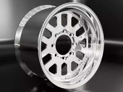 WHEEL BASED BOGART RACING CHROME 8H 3D model