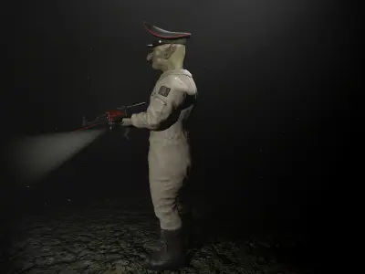 Gobline rifle Low-poly 3D model