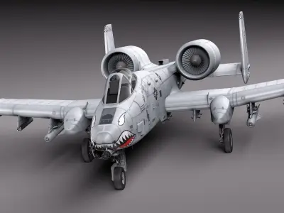 A-10 Thunderbolt Fairchild Republic 3D model
