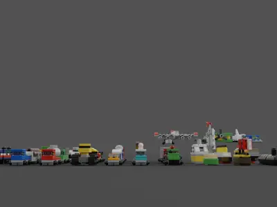 LEGO Mini Vehicles Pack 3D model