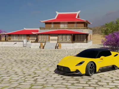 Japanese traditional house showroom 3D model 3D model