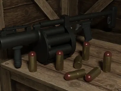 Grenade Launcher 3D model 5