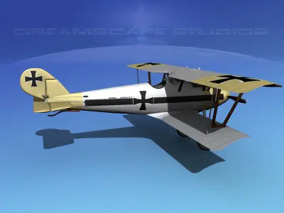 Pfalz DIII Fighter V14 3D model