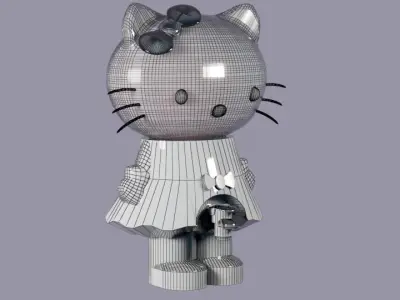 Hello Kitty Water Dispensers Low-poly 3D model