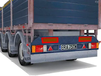 Tow Trailer  Low-poly 3D model