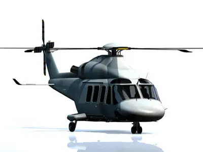 AW-139 helicopter with all rights reserved 3D model