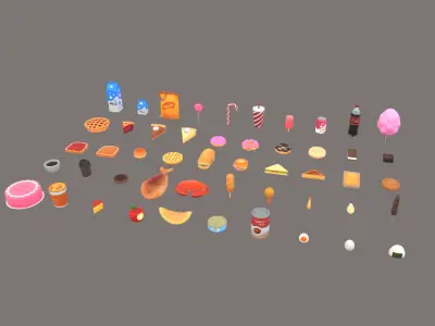 Low Poly Food Pack 3 Low-poly 3D model