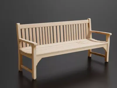 country garden bench 3D print model