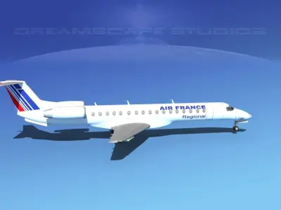 Embraer ERJ-145 Air France Regional 3D model