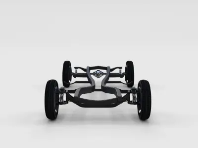 Mercedes Benz 190SL Chassis rev 3D model