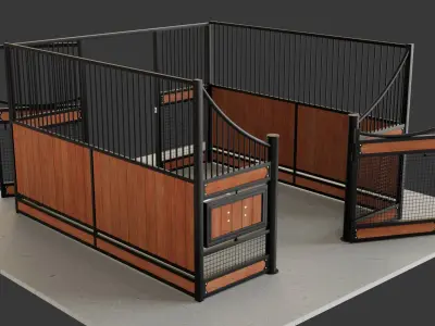 Horse stall 3D model purchase