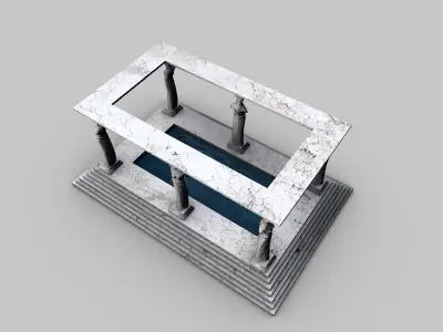 Ancient bath Low-poly 3D model
