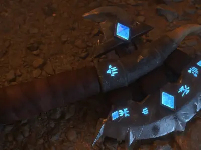  Stylized Axe GameReady Low-poly 3D model